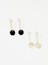 550269 buffalo horn plate earrings