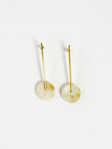 550269 buffalo horn plate earrings